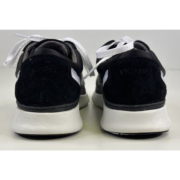 Vionic Nana Walking Shoes Sneakers Women’s 6 Black White Satin Suede Lace up - Picture 5 of 10